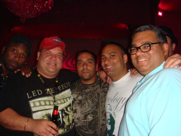 Ray Ray, Angelo T, Myself, Russell Peters, and Clayton Peters...at the JUST FOR LAUGHS FESTIVAL...RUSSELL PETERS AFTER PARTY