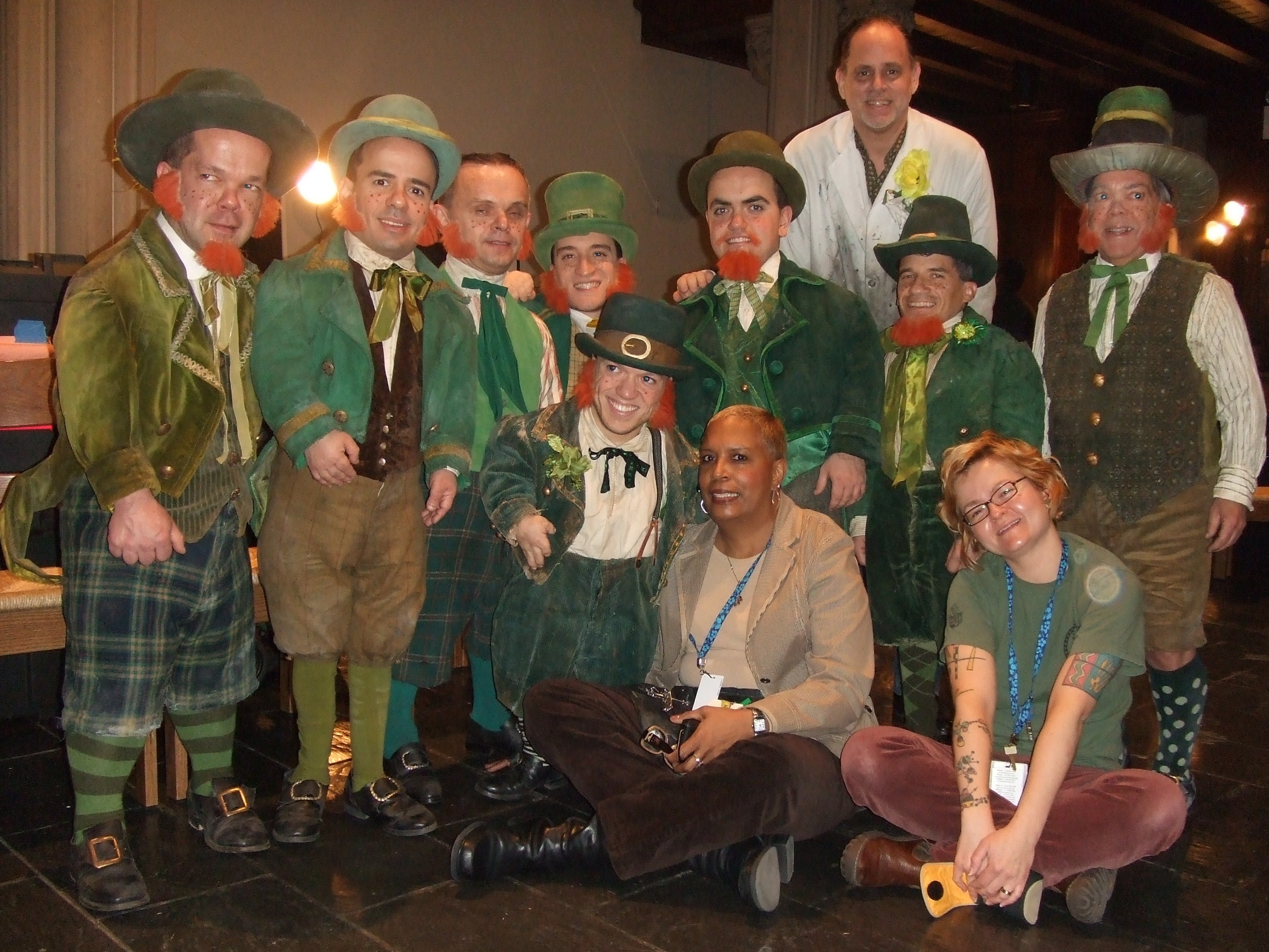 Boardwalk Empire, aged newly tailored leprechan costumes with designer John Dunn