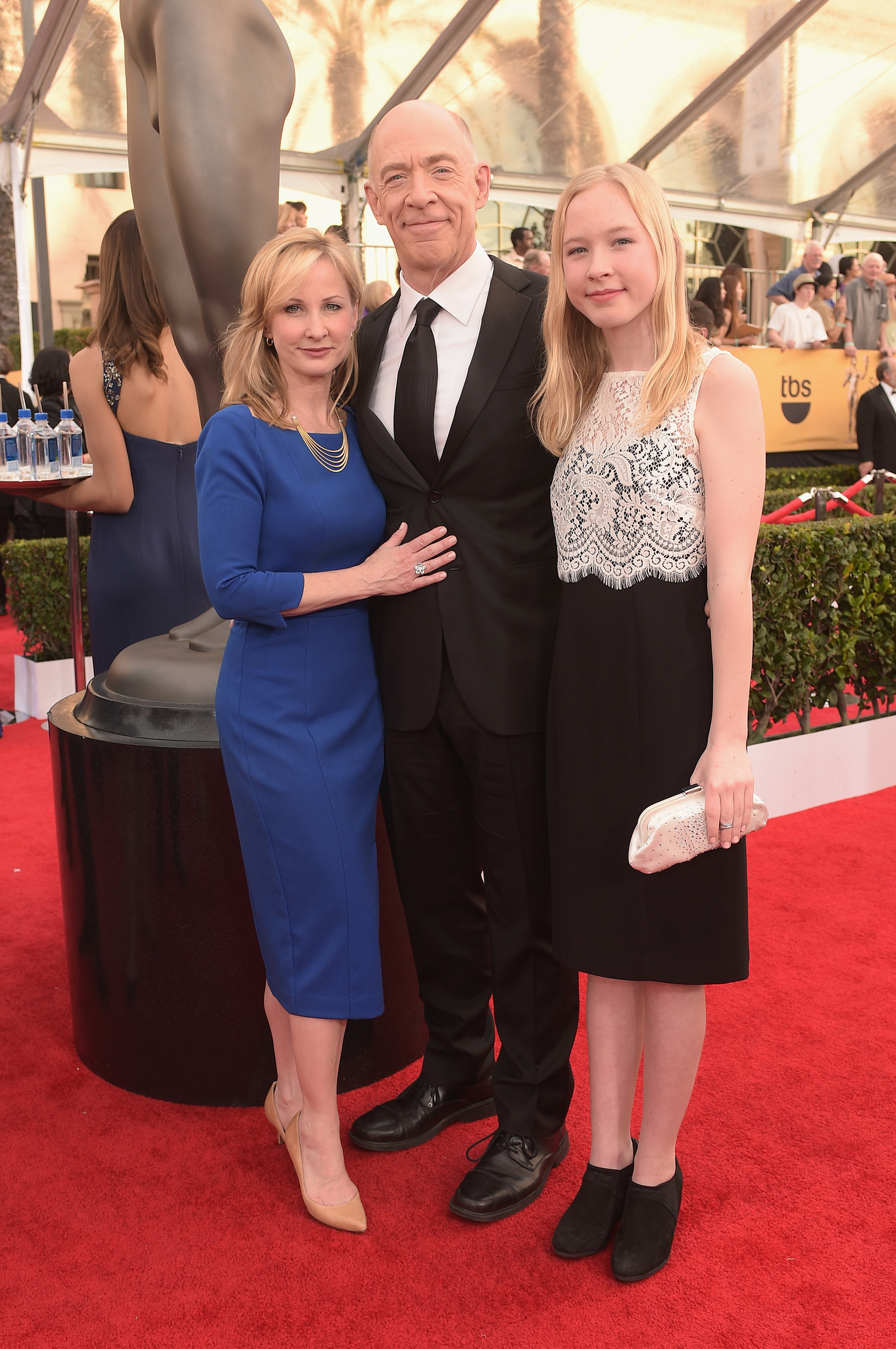 Michelle Schumacher, J.K. Simmons and Olivia Simmons at event of The 21st Annual Screen Actors Guild Awards (2015)