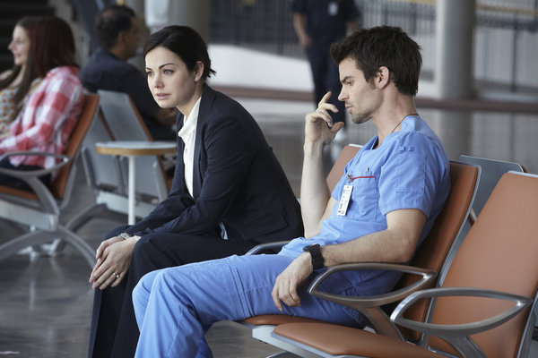 Still of Daniel Gillies and Erica Durance in Saving Hope (2012)