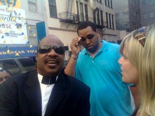 Wen Gaudry and Stevie Wonder; Los Angeles Theater