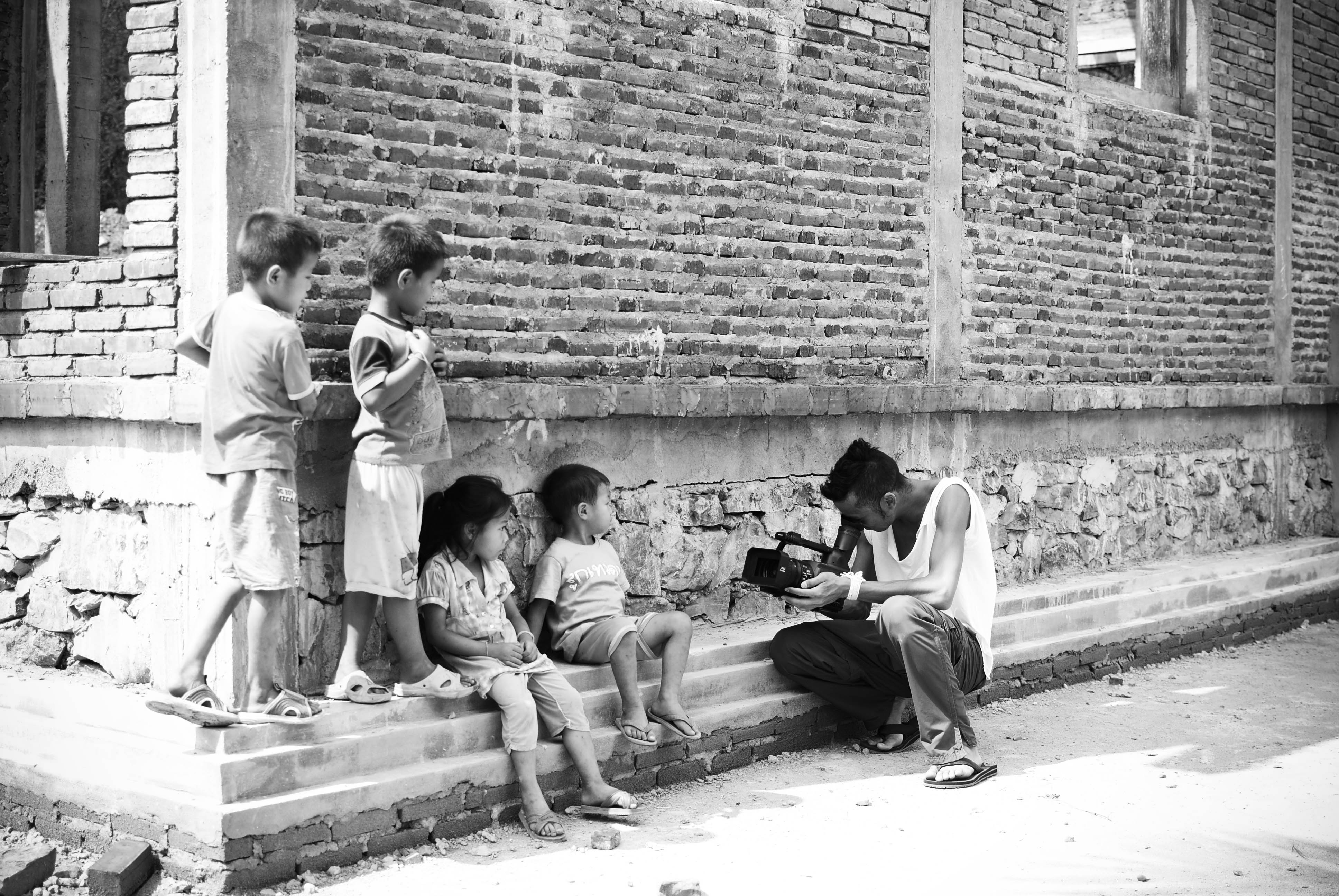 Philip Buiser on location in Laos.