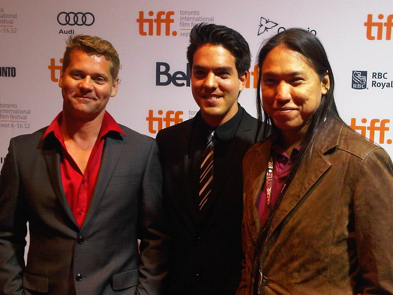 Kelvin with Mikal Grant and William Belleau on the Red Carpet at the Toronto International Film Festival