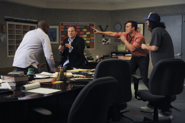 Still of Judah Friedlander, John Lutz, Keith Powell and Cheyenne Jackson in 30 Rock (2006)