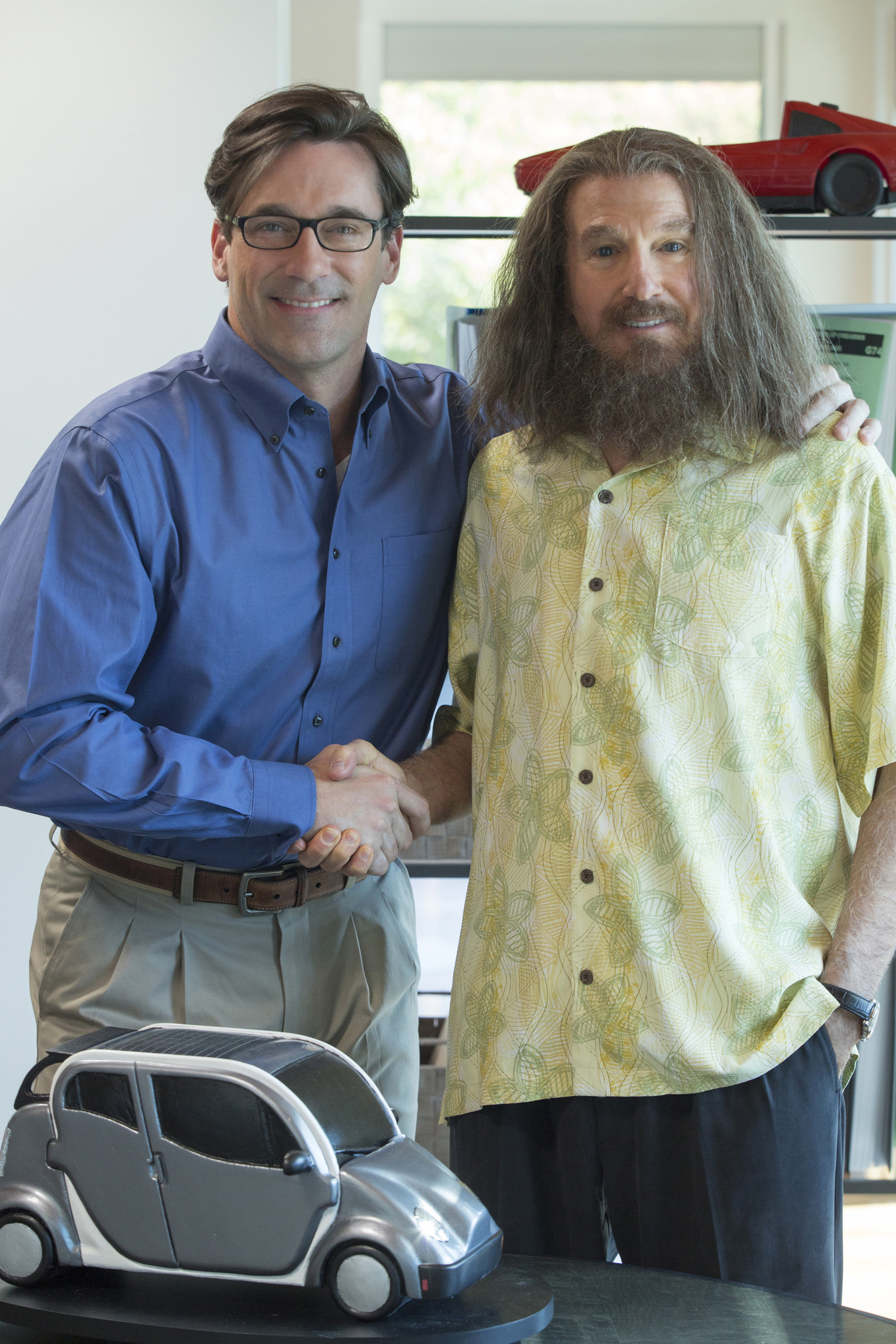 Still of Larry David and Jon Hamm in Clear History (2013)