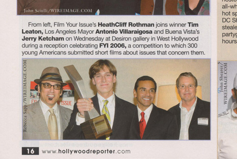 Leaton pictured in the Hollywood Reporter, August, 2006