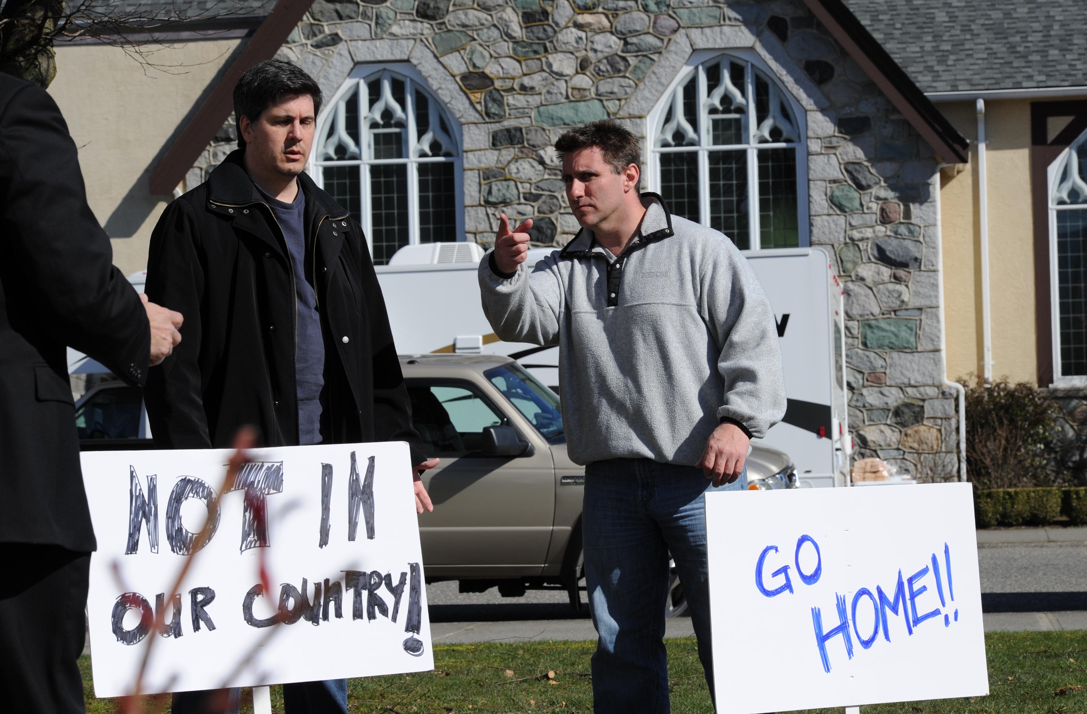 IMIM On-set RCMP Multi-media - Protestor's standing strong for their rights..