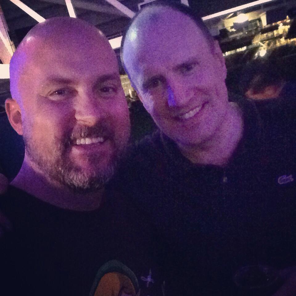 Jeremy Snead and Kevin Feige at San Diego Comic Con 2014.