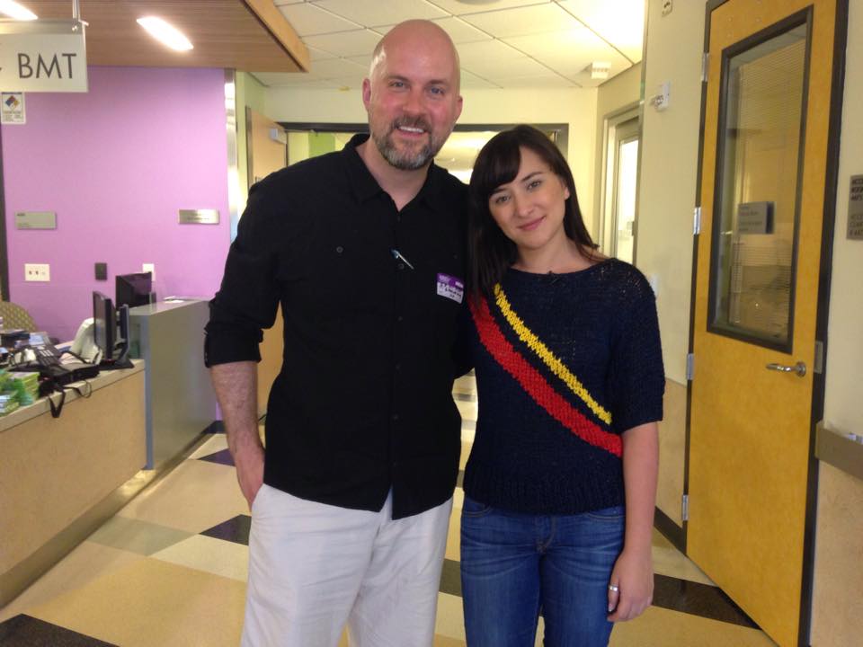 Zelda Williams with Creator Jeremy Snead after shoot at Children's Hospital Los Angeles for 'Unlocked: The World Of Games, Revealed'