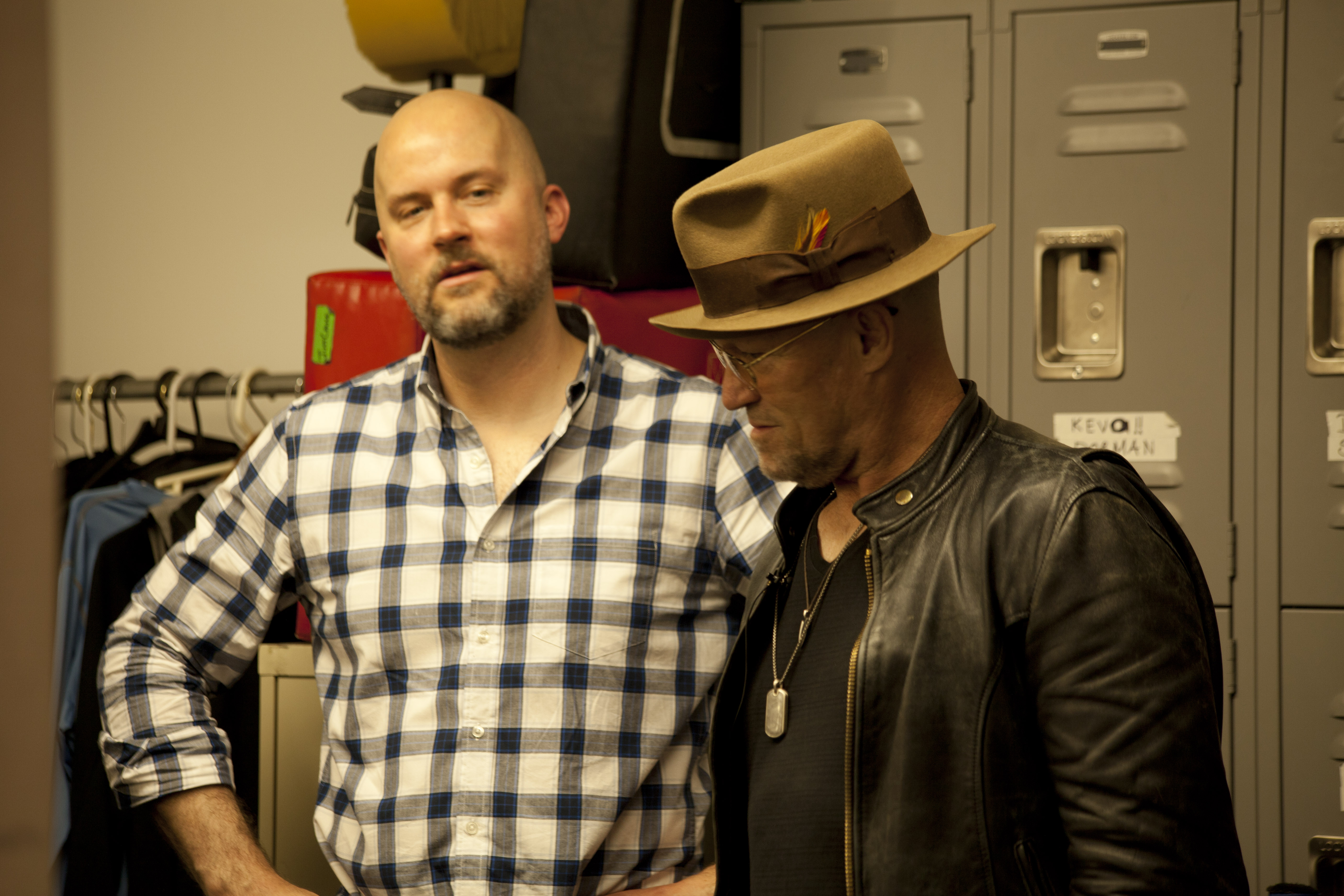 Michael Rooker and Director Jeremy Snead on set of Unlocked: The World Of Games, Revealed