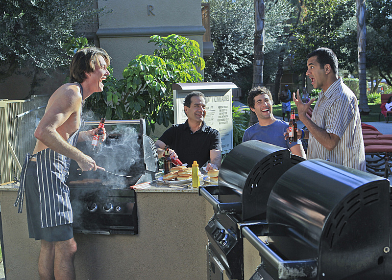 Still of Tony Shalhoub, Kal Penn, Christopher Nicholas Smith and Frank Russo in We Are Men (2013)