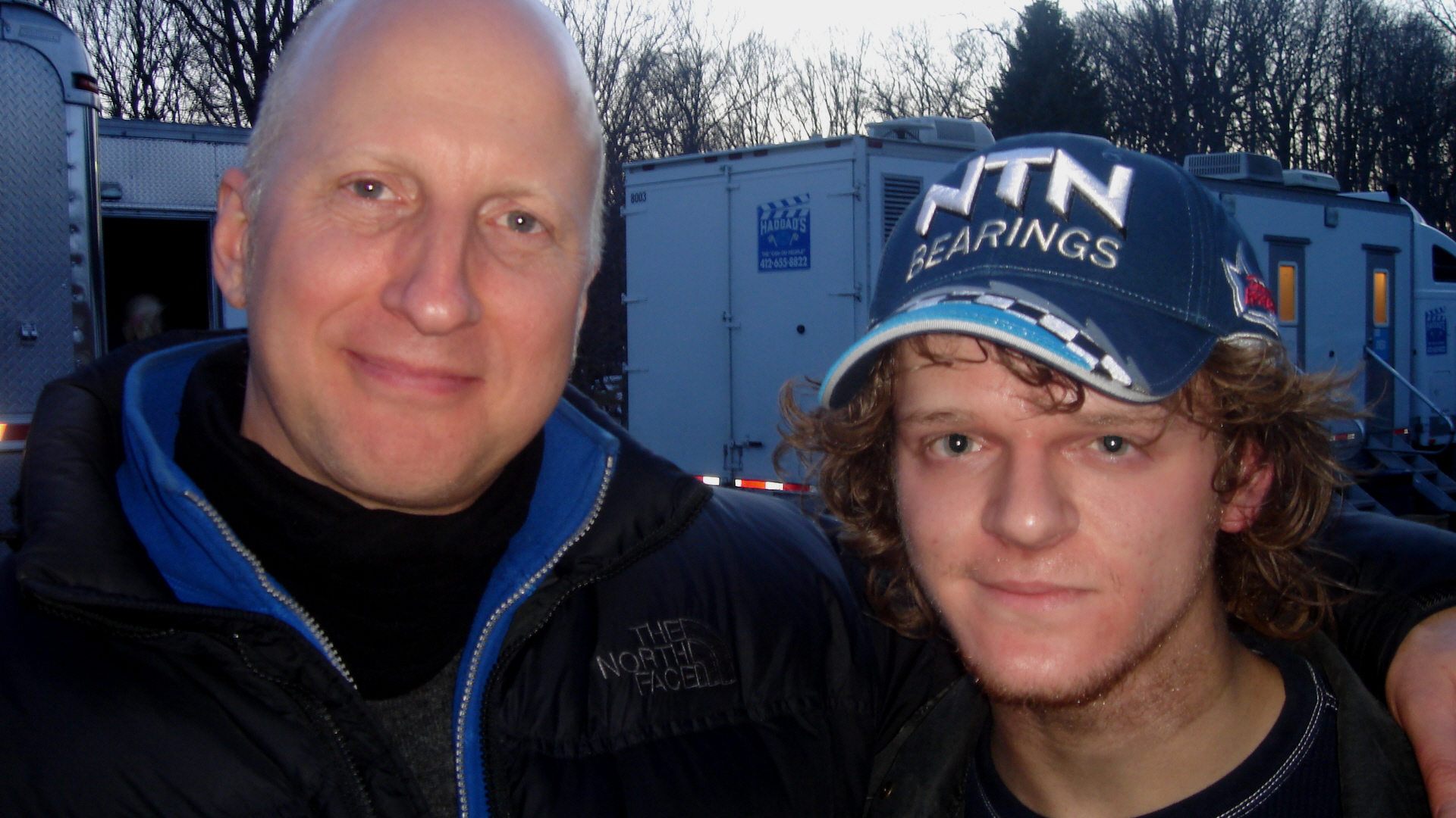 On the set of The Road with director John Hillcoat