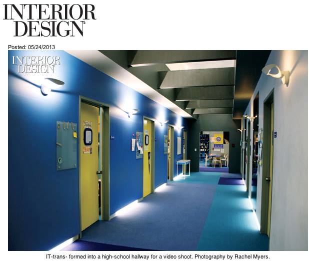 Video Game High School Set Featured in Interior Design Magazine
