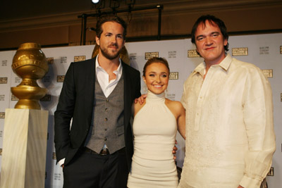 Quentin Tarantino, Ryan Reynolds and Hayden Panettiere