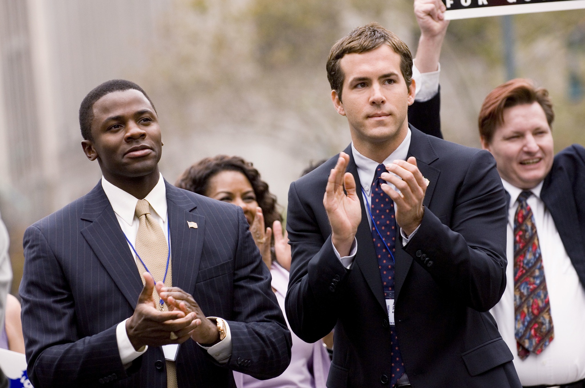 Still of Ryan Reynolds and Derek Luke in Definitely, Maybe (2008)