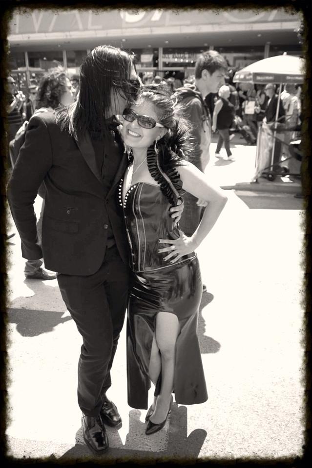 Badazz Films Duo : Patricia Chica & THE Richard at the Cannes Film Festival, 2014. Patricia s Latex Gown By Brigitte More.