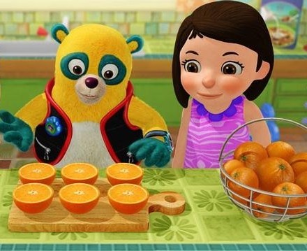 Special Agent Oso episode Dr. Juice still of Oso and Zoe