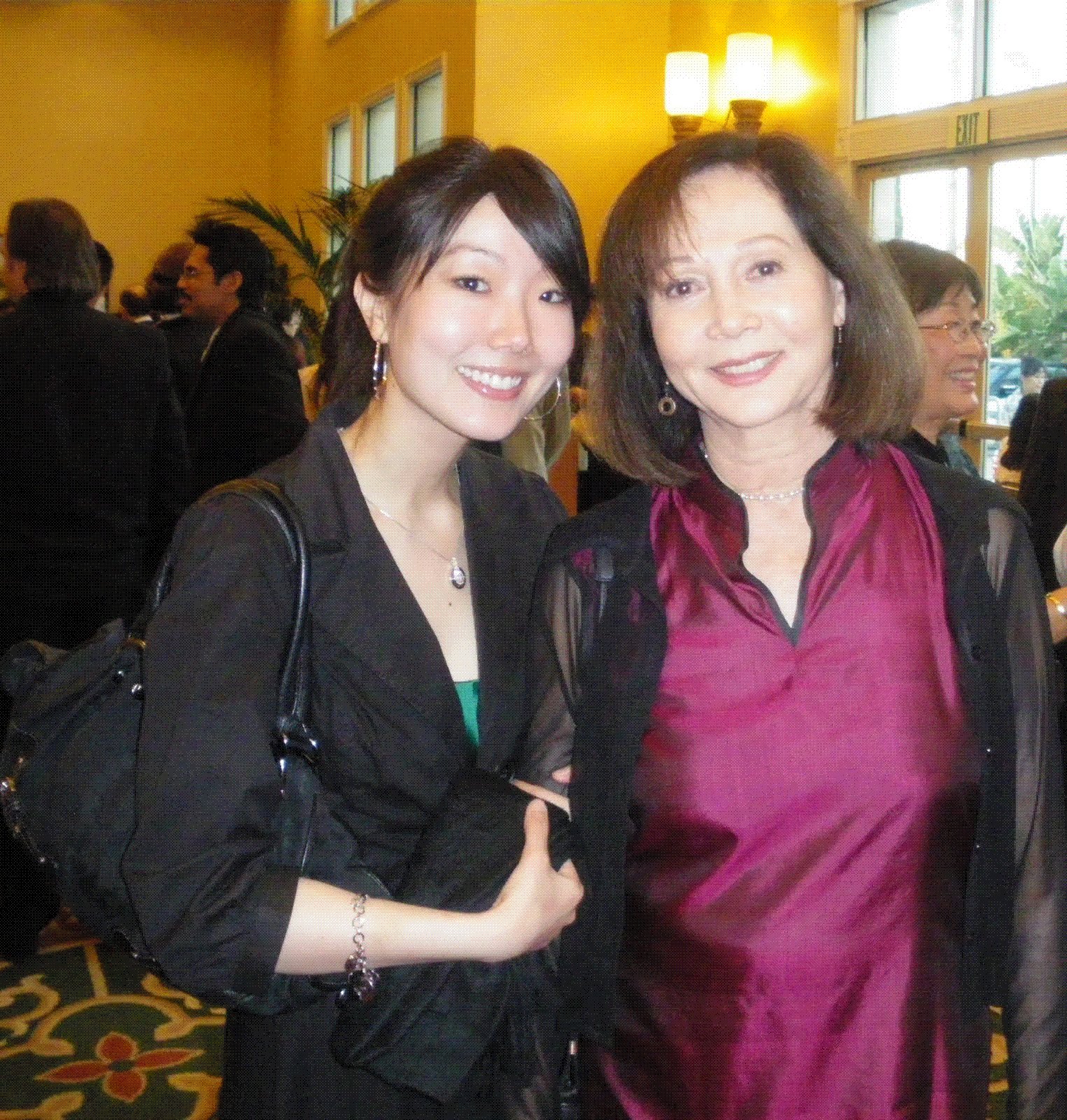 Christina July Kim with Nancy Kwan at the 2010 American International Film Festival