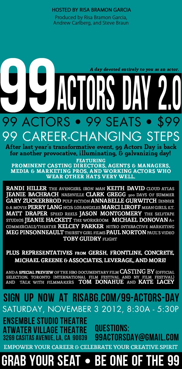 99 Actors Day 2.0 Cover Sheet!