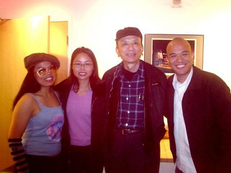 Actress Melody Butiu, Angie Liv, Actor James Hong, and John Butiu