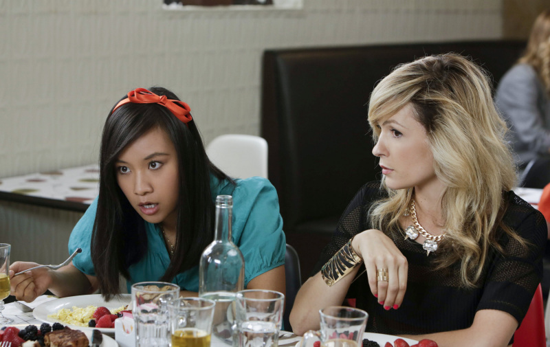 Still of Ellen Wong and Lindsey Gort in The Carrie Diaries (2013)