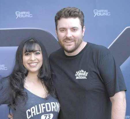 Jinnder with singer Chris Young