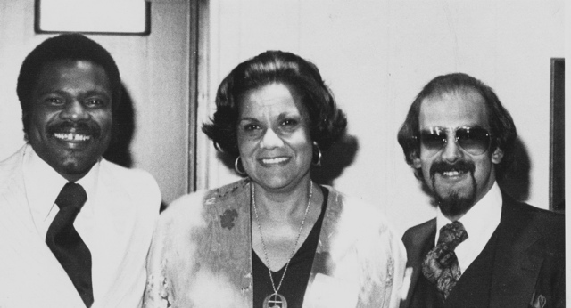 Billy Preston, Martha Jene and Cummings during the production of 1st. Nationally Syndicated Gospel Series in 1976 for Storer Broadcasting