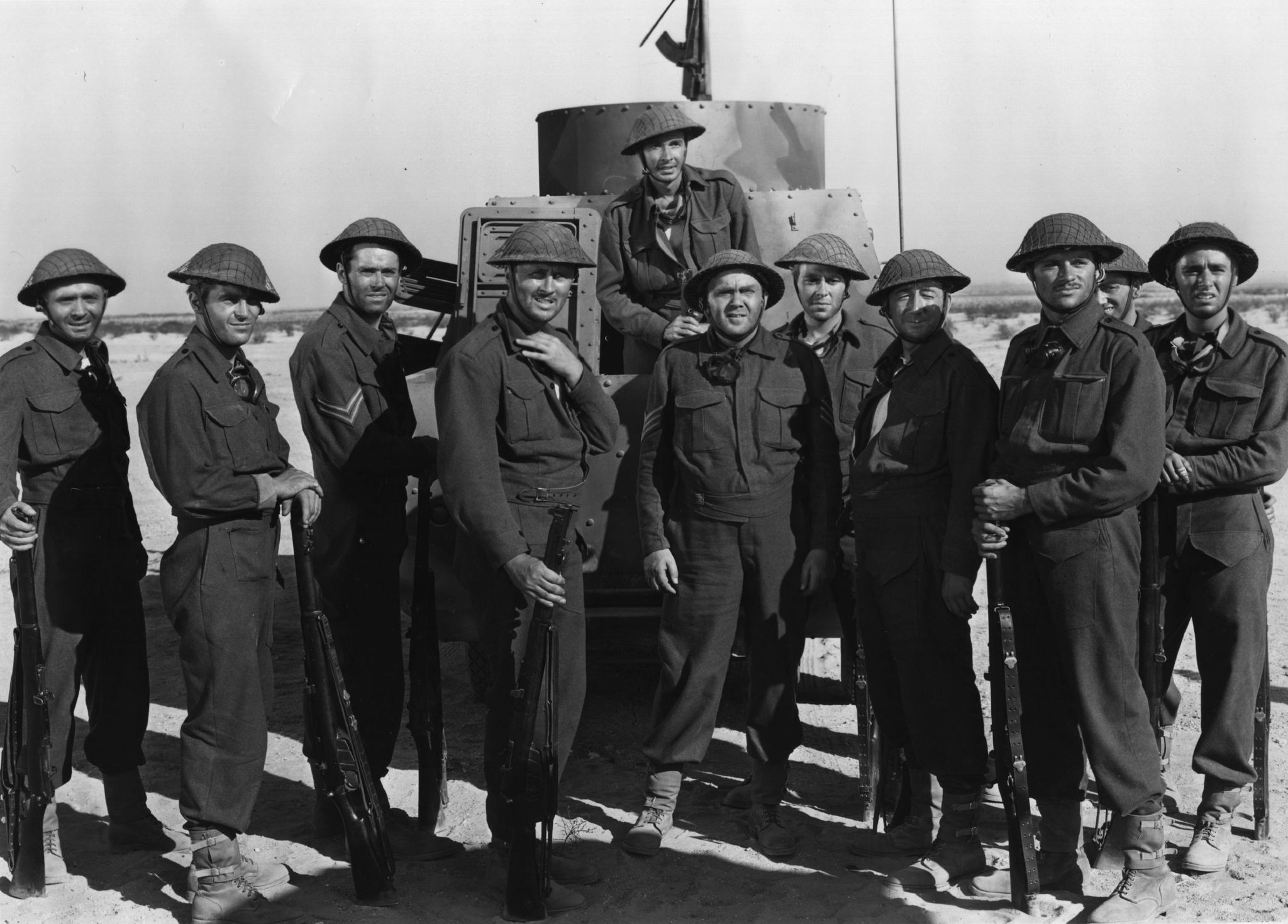 Henry Fonda, Reginald Gardiner, Allyn Joslyn, Peter Lawford and Thomas Mitchell in Immortal Sergeant (1943)