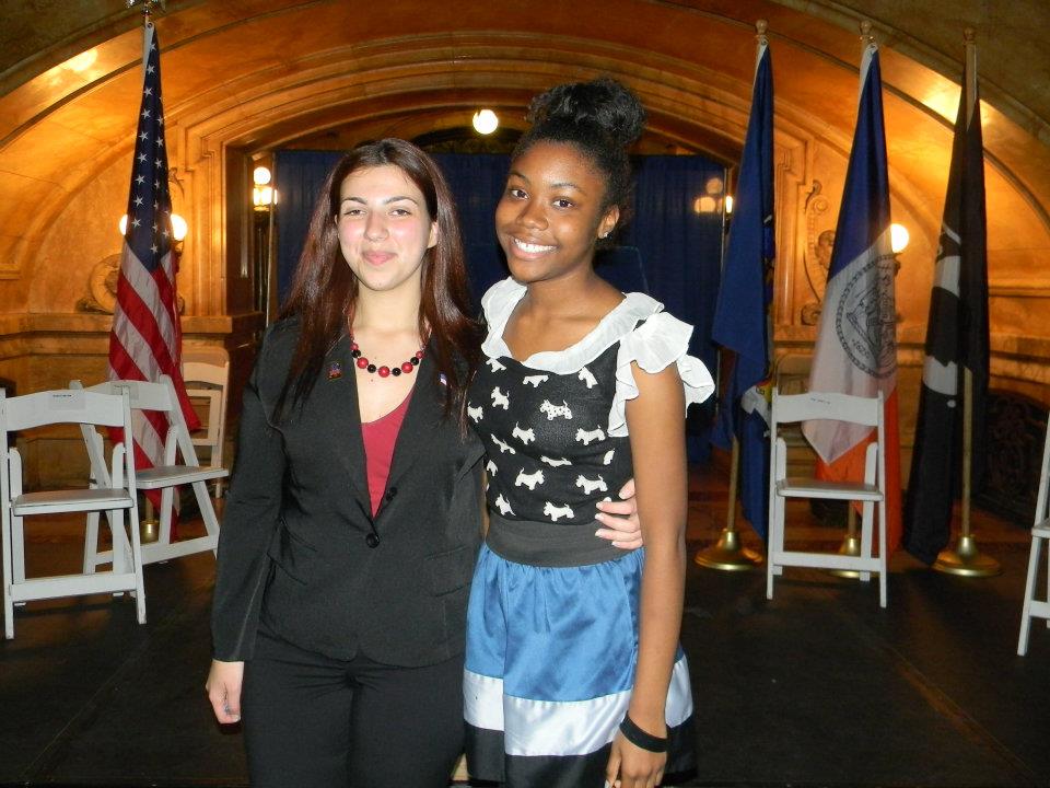 Francesca Chaney at the Veterans Recognition with NYC Comptroller John C. Liu