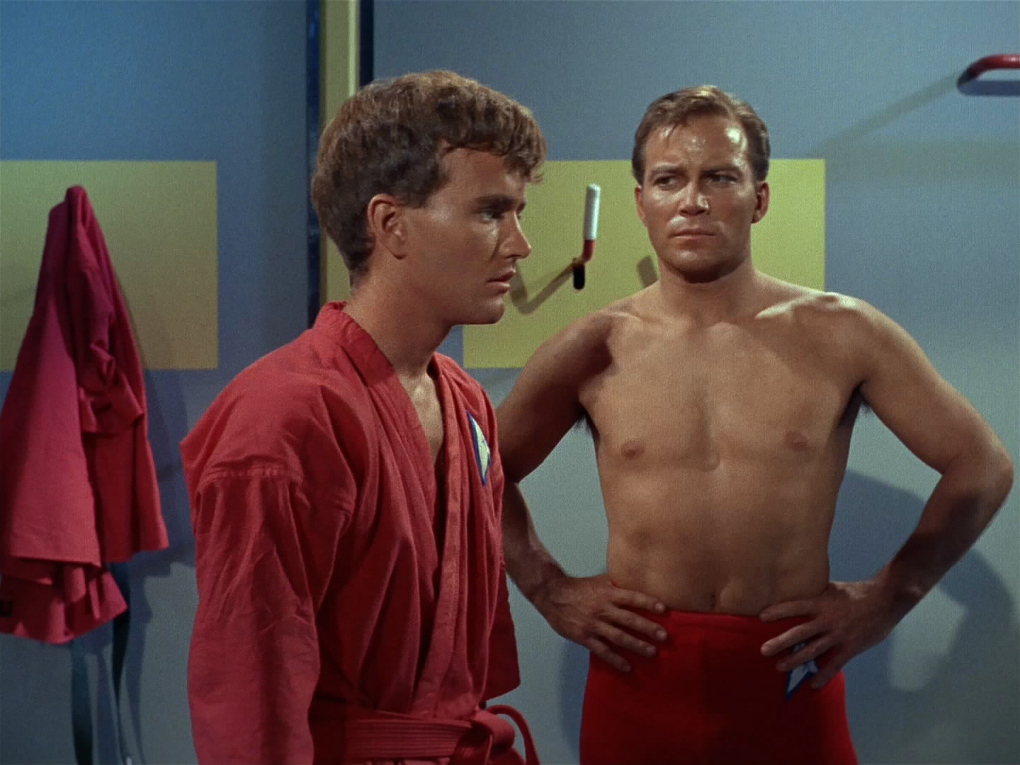 Still of William Shatner, Robert Walker Jr. and Charlie Evans in Star Trek (1966)