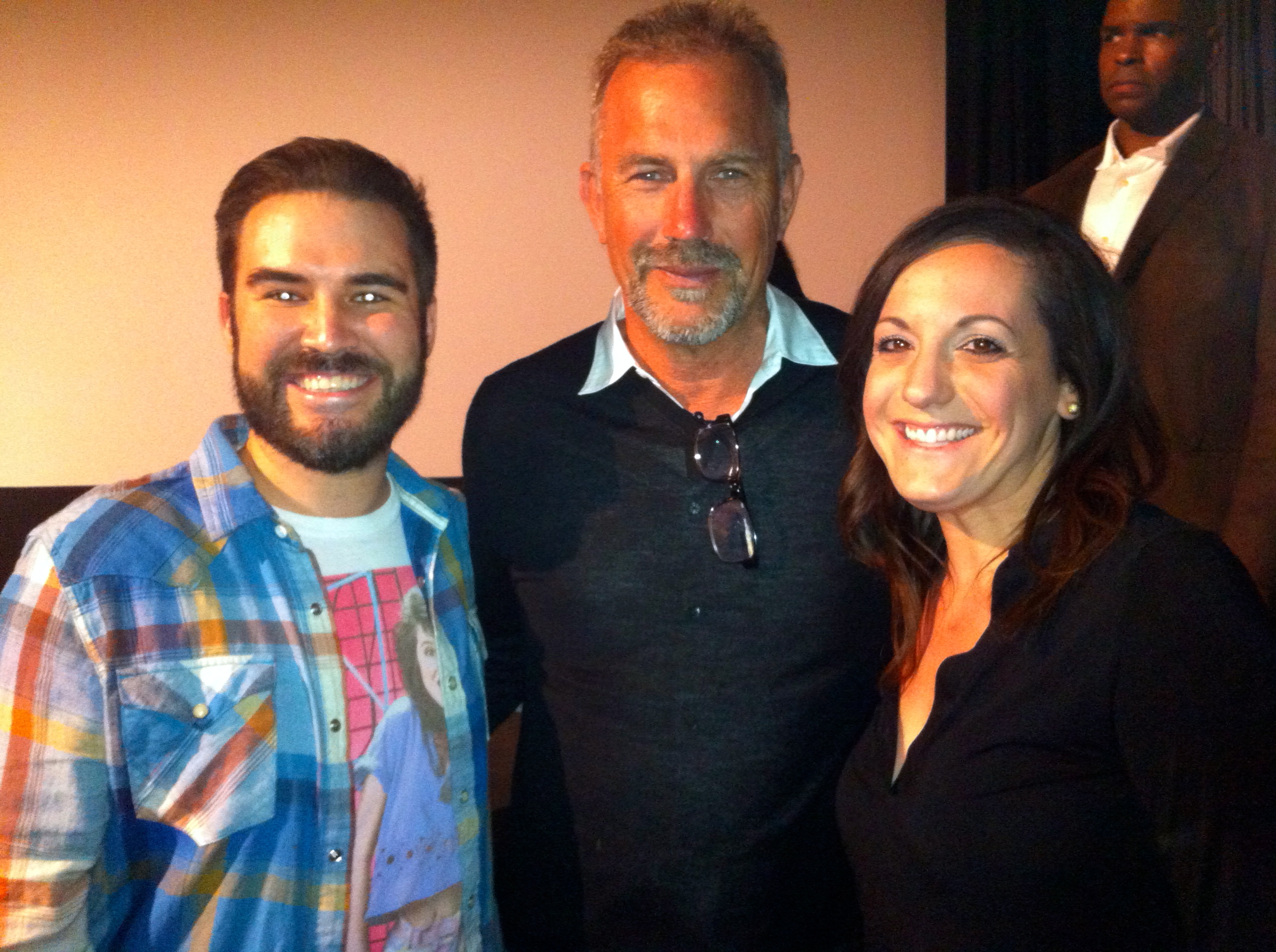 Hanging out with Robin Hood himself, Kevin Costner