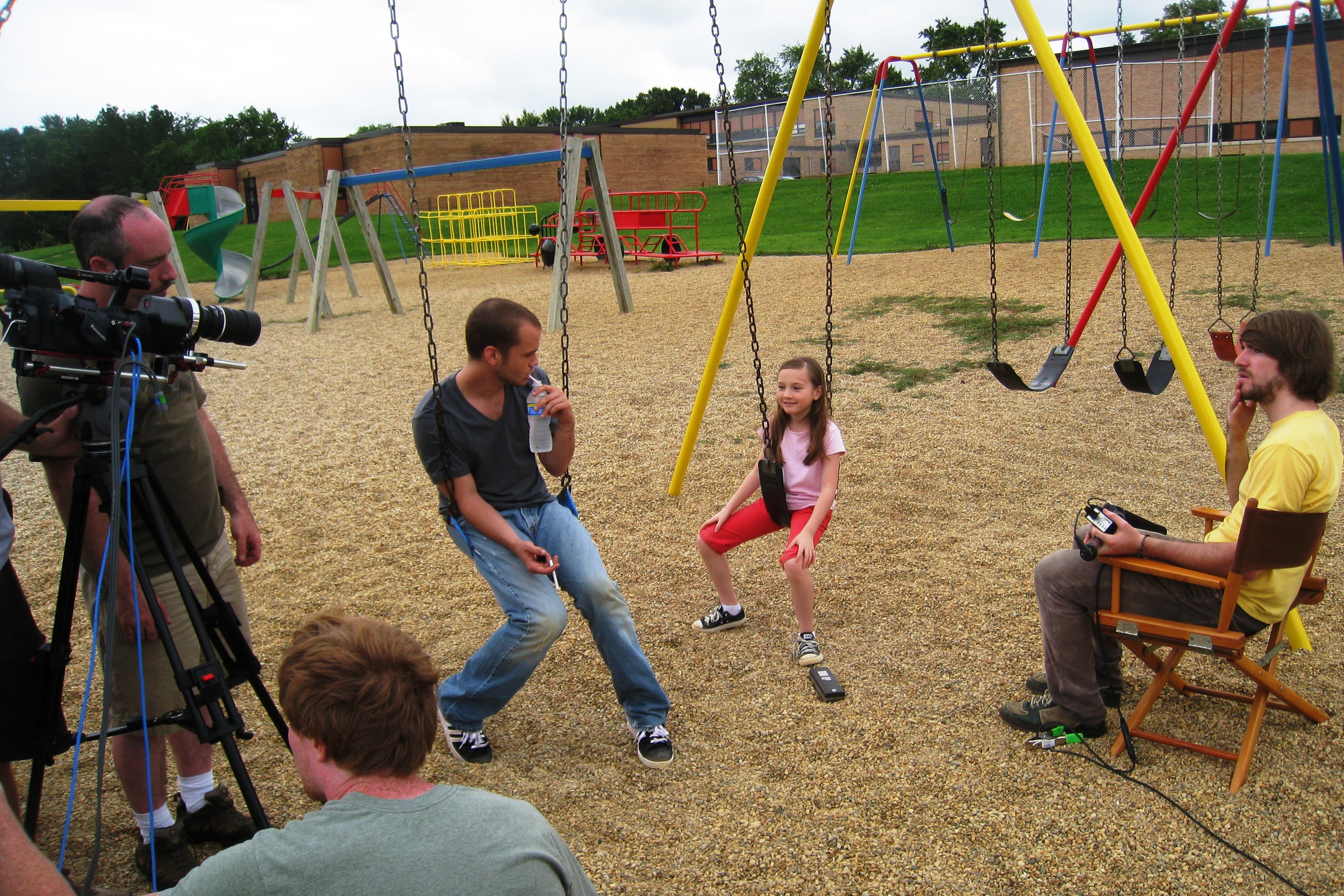 Meredith with Stephen Louis Grush filming Lac du Flambeau