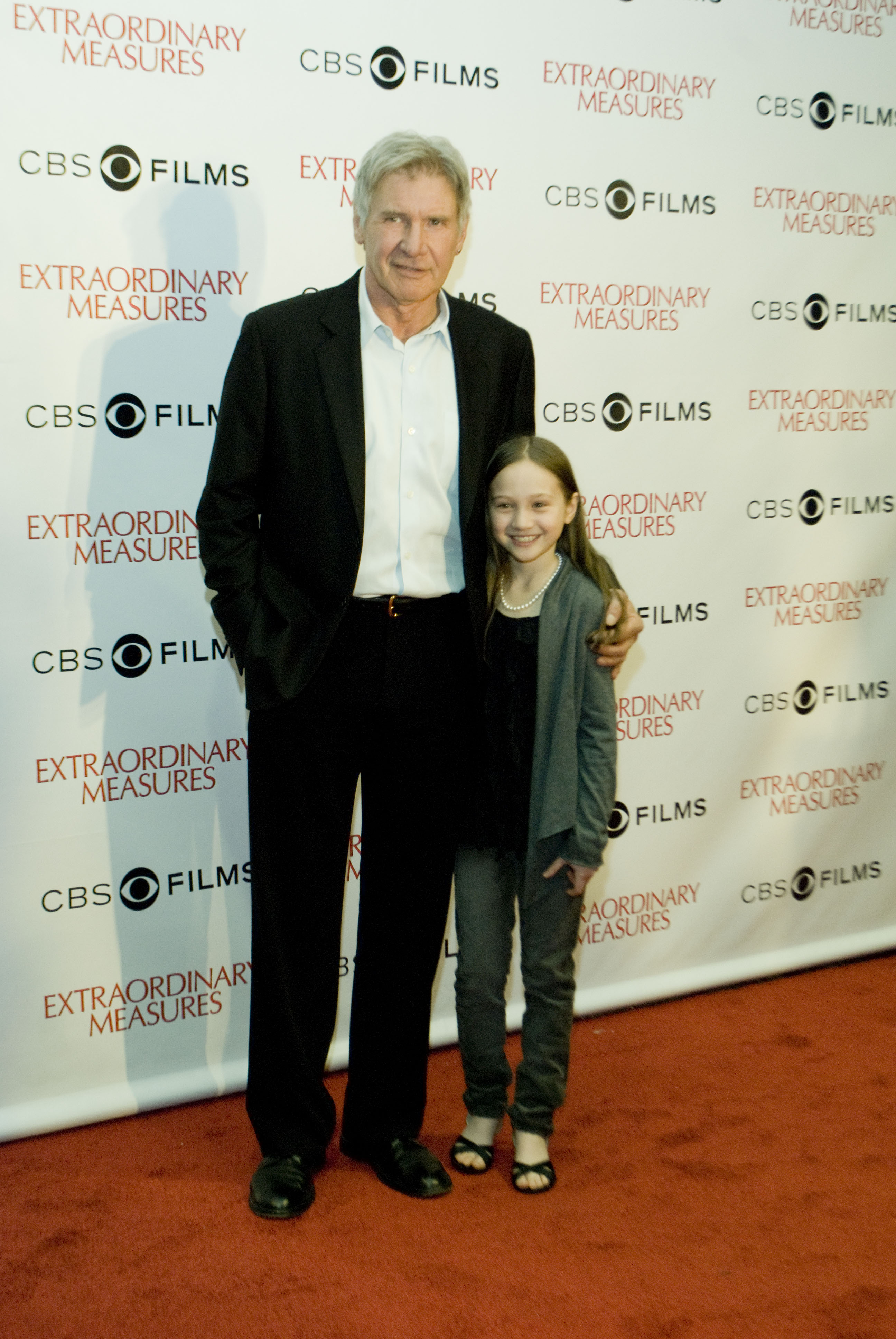 Meredith and Harrison on the red carpet at the Chicago Premiere of Extraordinary Measures.