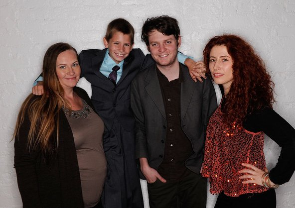 (L-R) Pamela Parrish, Benny Parrish, musician Zach Condon and Director Alma Har'el visit the Tribeca Film Festival 2011 portrait studio on April 22, 2011 in New York City. (April 21, 2011 - Photo by Larry Busacca/Getty Images North America)