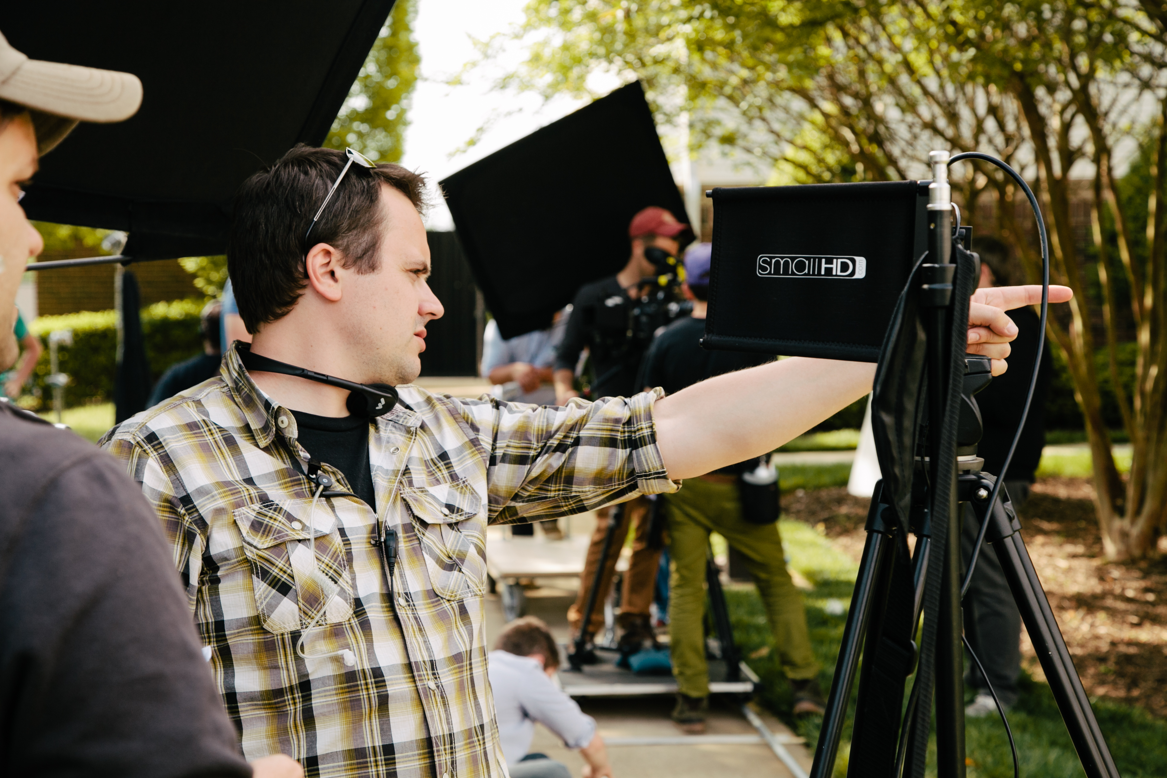 Director Thomas Torrey on the set of Old Henry.