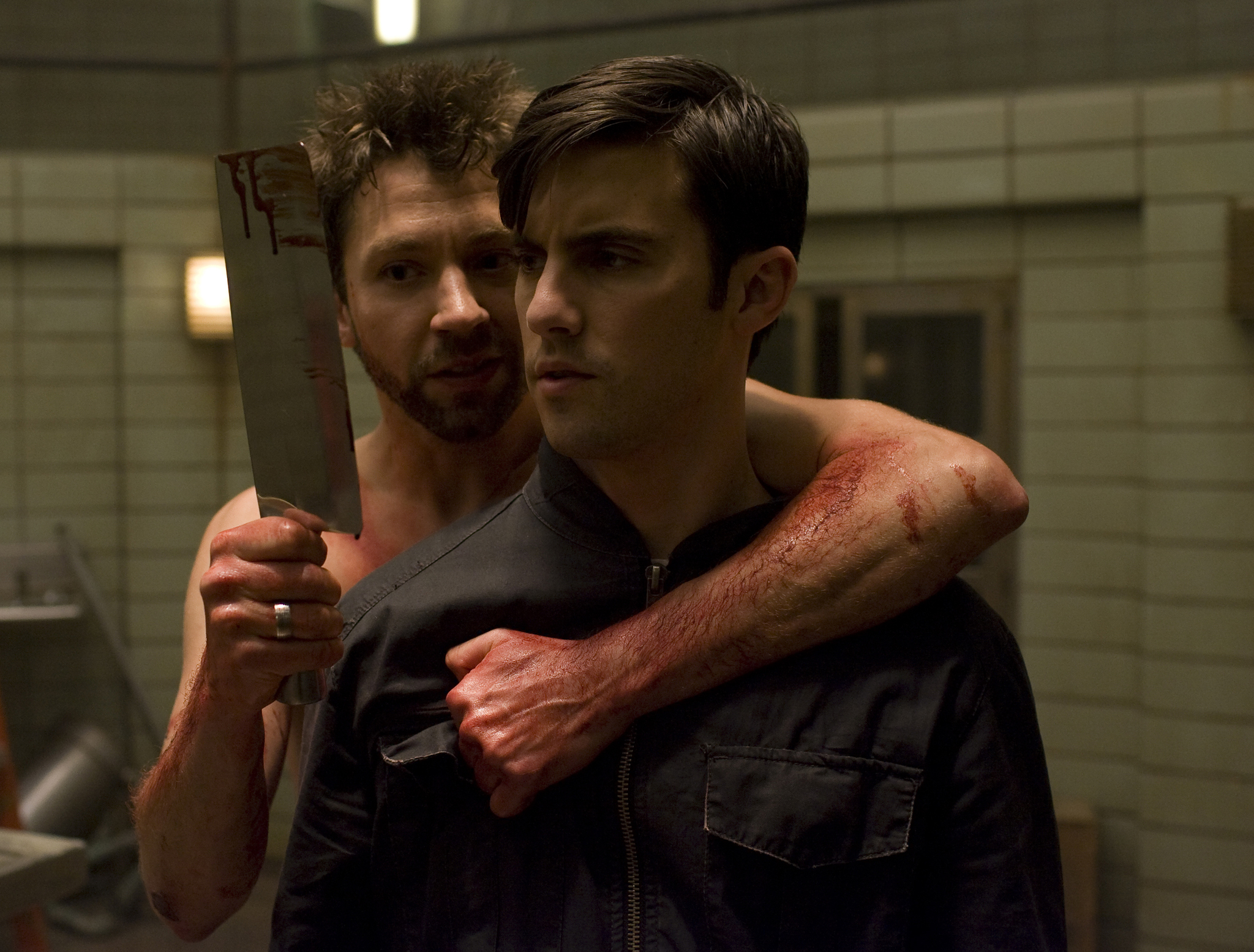 Still of Milo Ventimiglia and Michael Weston in Pathology (2008)