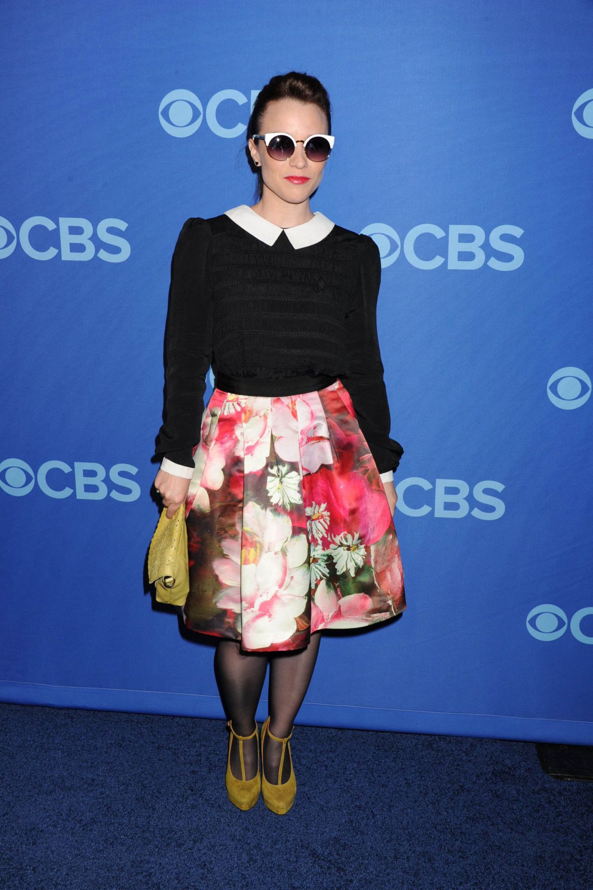 Renée Felice Smith attends CBS Upfront at Lincoln Center in NYC. May 2014.