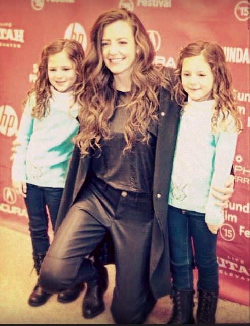 Stephanie Allynne, Gia Gadsby and Aundrea Gadsby at the People Places Things Sundance premiere.