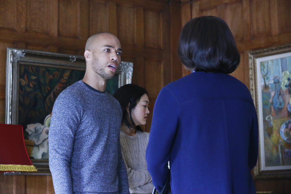 Still of Viola Davis, Amy Okuda and Kendrick Sampson in How to Get Away with Murder (2014)