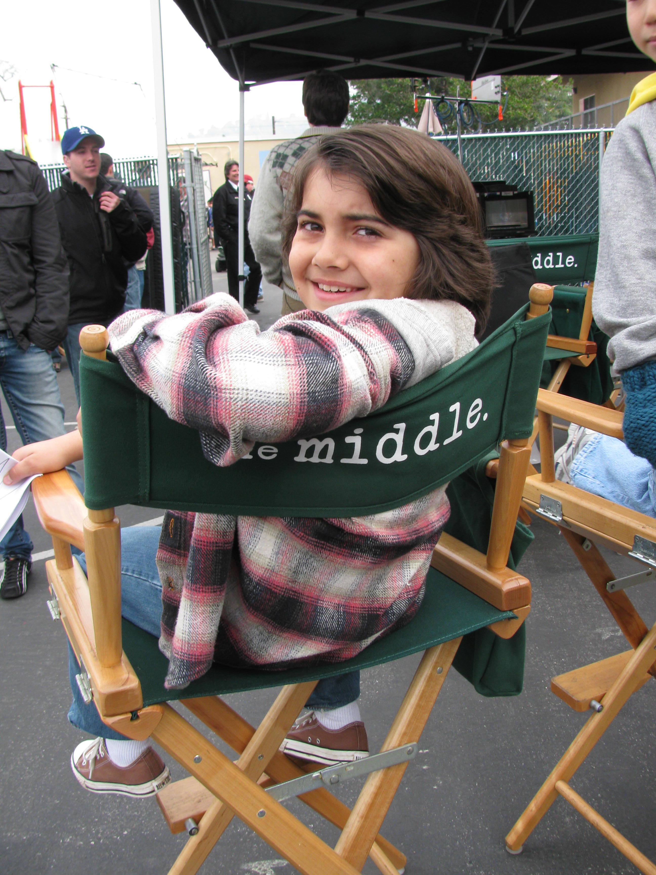 Parker Contreras on the set of The Middle.