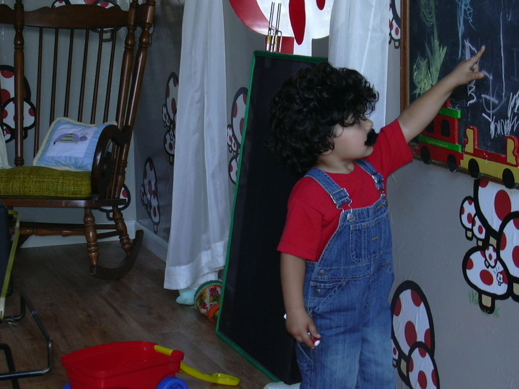 Parker Contreras on set of Mario Brothers.