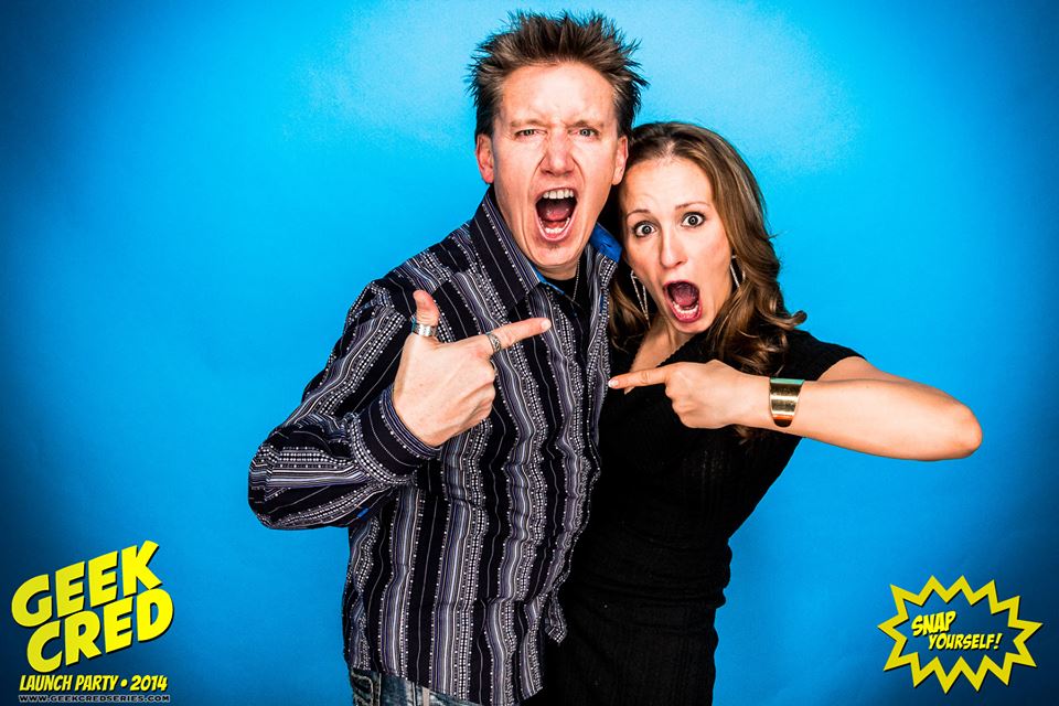 Kimberly Spencer (aka Kim MacKenzie) with Spike Spencer at Geek Cred Launch Party
