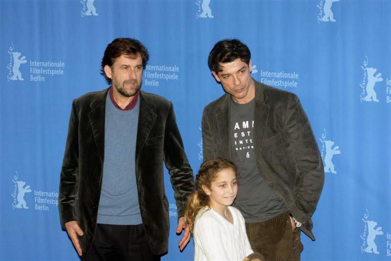 Nanni Moretti, Blu Yoshimi and Alessando Gassman at Berlinale premiere of Morettis 'Quiet Chaos.