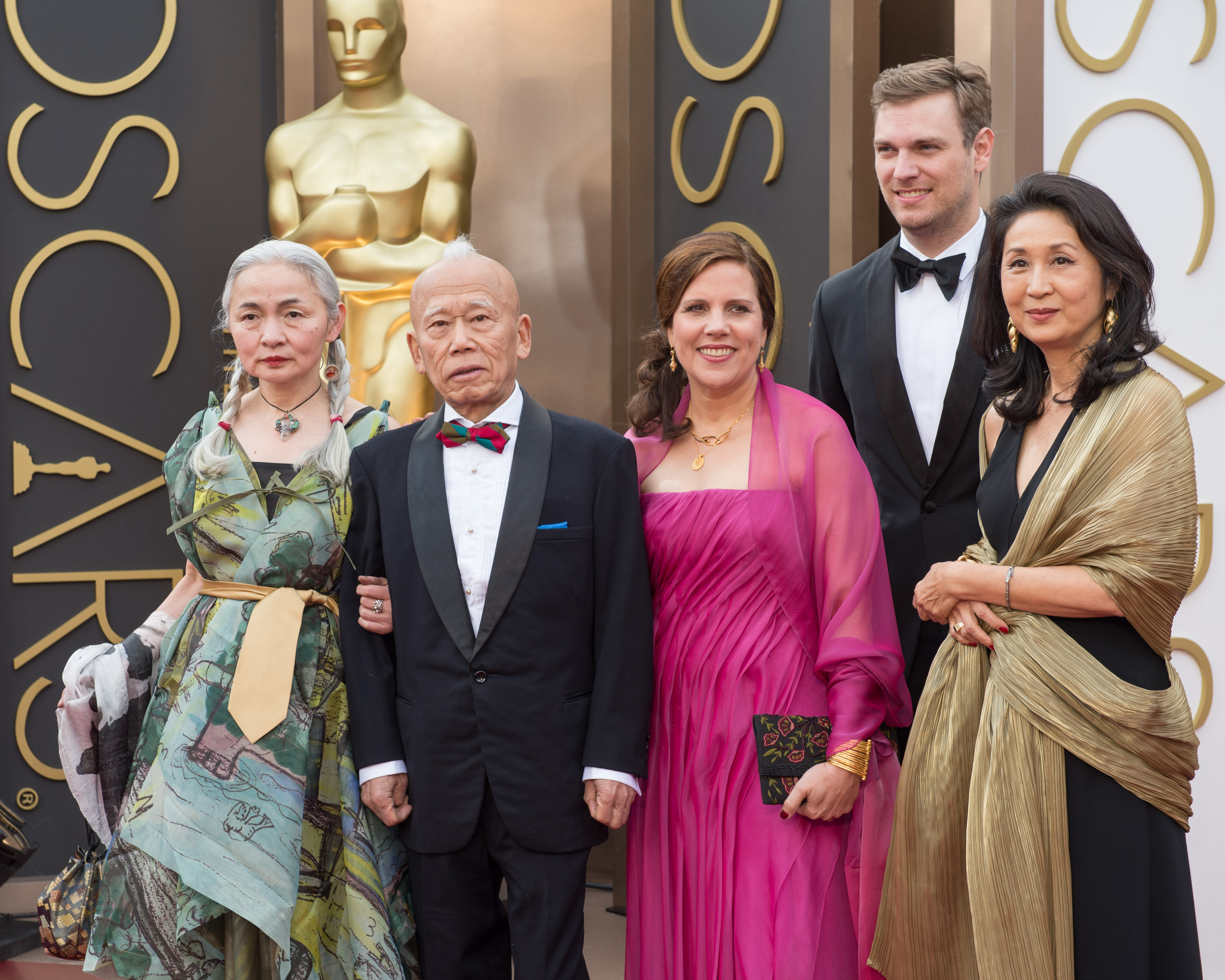 Noriko Shinohara, Ushio Shinohara, Lydia Dean Pilcher, Zachary Heinzerling, Kiki Miyake at the 86th Academy Awards on March 2nd, 2014