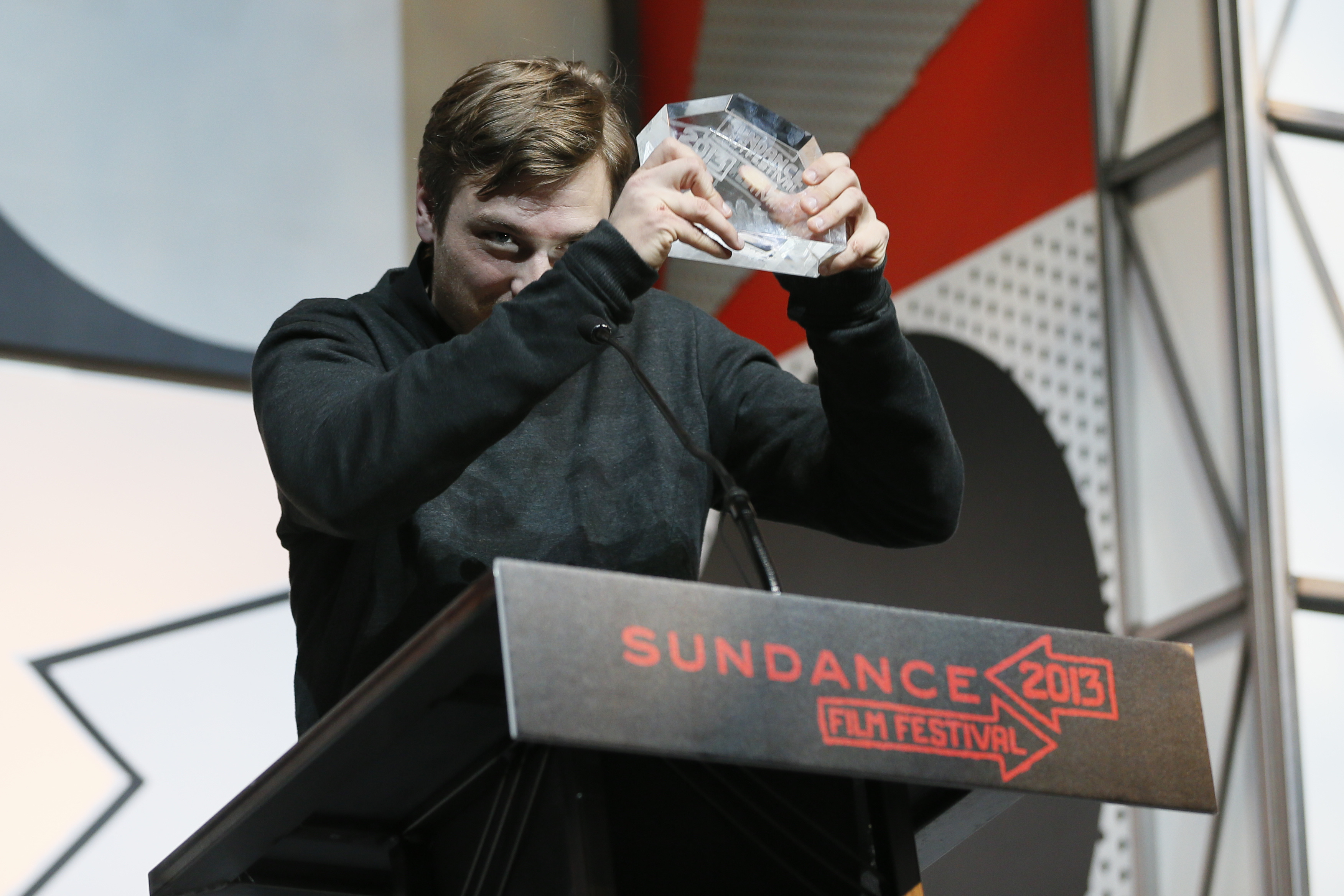 Director Zachary Heinzerling accepts the Directing Award: U.S. Documentary for 