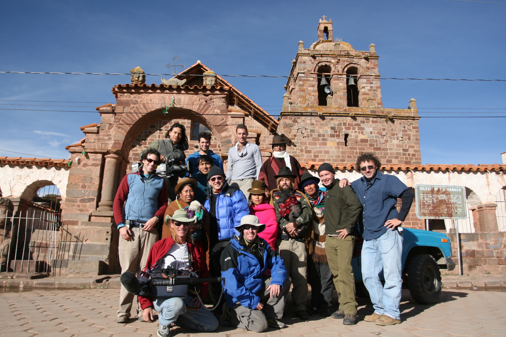 TV director Ian Stevenson (center, wearing blue parker) directs The Discovery Channel's 'Bone Detective'. Location: Bolivia. More at www.ianstevenson.tv