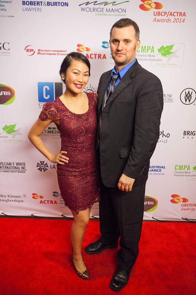 Nhi Do and Gabriel Carter at the 2014 UBCP/ACTRA Awards Red Carpet