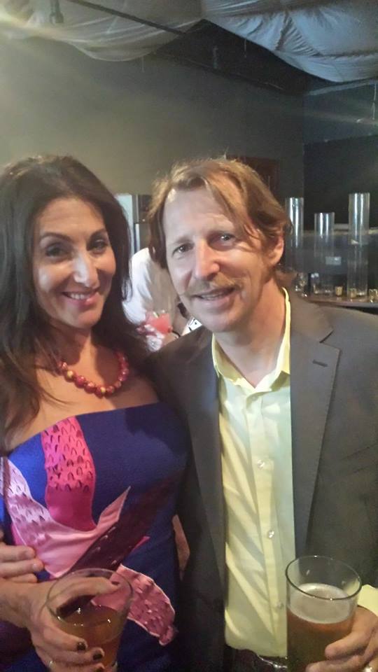 Meeting Lew Temple at Houston's Southwest Alternate Media Project's fundraiser June, 2014.
