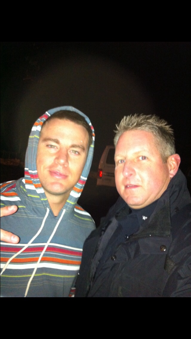 David Dale McCue and Channing Tatum, on the set of 