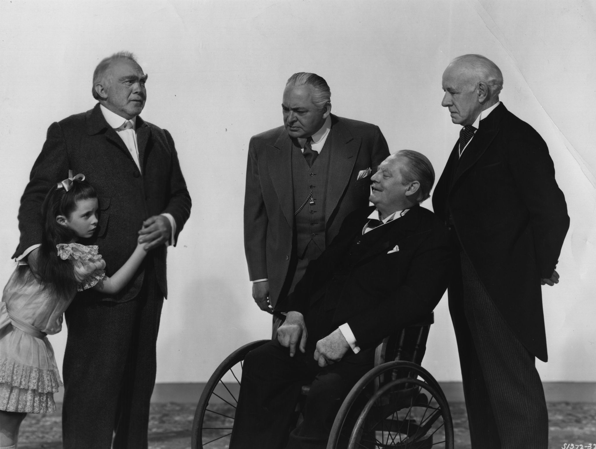 Lionel Barrymore, Edward Arnold, Thomas Mitchell, Margaret O'Brien and Lewis Stone in Three Wise Fools (1946)